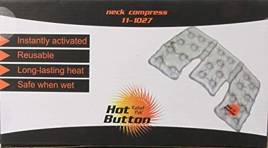 Relief Pak Hot Button Instant Reusable Hot Compress, Neck
