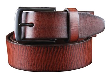 Bullko Mens 38mm High Quality Simple and Retro Leather Belt