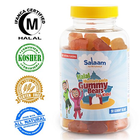 Salaam Nutritionals Kids Complete Gummy Multivitamins: Healthy Natural Nutrition, Vitamin C, Vitamin D3, Folic Acid, Vegetarian, Halal Vitamin, Kosher