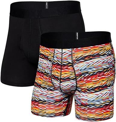 Saxx Men’s Underwear - DropTemp Boxer Brief - Pack of 2 with Built-in Pouch Support and Fly – Underwear for Men