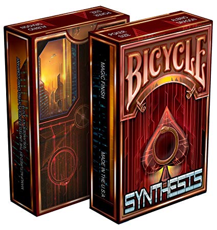 Synthesis - Cyberpunk Themed Bicycle Playing Cards (Red)