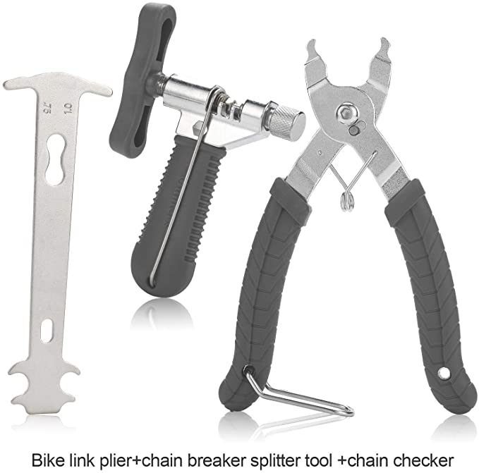 QKURT Bike Tool Set(3pcs) Bike Chain Tool Bike Link Plier Chain Checker Perfect Tool for Bike Repair