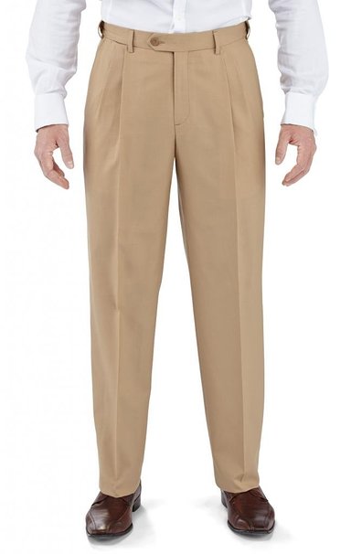 Winthrop and Church Mens Pleated Front Poly Rayon Pants