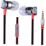 Cootree BE318 35mm In-ear earphonesearpiece earbuds with Microphone Built-in and Universal 1-Button Control for iPhone 6 6Plus 5S 5 4S Galaxy Note 4 3 2 S5 S4 S3any IOS or Android cell phones and Music Player - Blanou series BlackampSilver