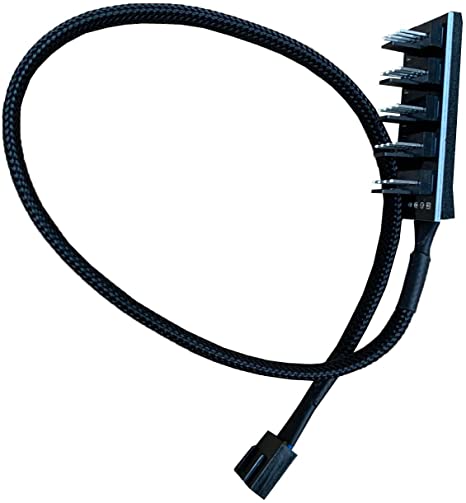 N / A 4-pin PWM fan extension cable 1 to 5 converters, 5-port fan splitter cable for computer cases 4 and 3-pin fans