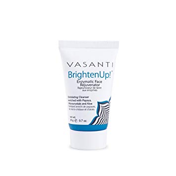 Vasanti Brighten Up! Enzymatic Face Rejuvenator – Powerful Scrub Brightens, Exfoliates and Cleanses Gently with Instant Results for Soft, Smooth and Radiant Skin – Enriched with Papaya, Professional Microcrystals and Aloe - 100% Paraben Free, 100% Vegan, 99% Natural – Get Bright, Beautiful Skin Instantly!