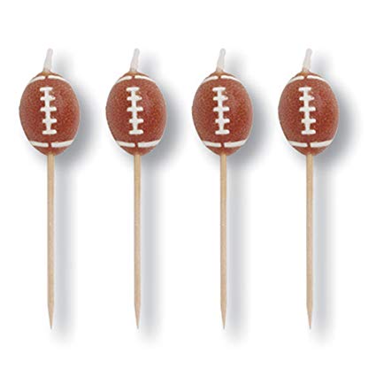 Creative Converting 4 Count Sports Fanatic Football Shaped Pick Candles