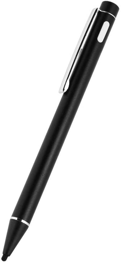 Zerone 2mm Universal Stylus Pen, Precision Active Capacitive Stylus Touch Screen Pens Ultrafine Silicone Tip Replacement for All Capacitive Touch Screens Cell Phones, Tablets, Laptops Bundle(Black)