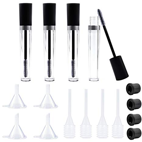 Lady Up 7.5ml Empty Mascara Tube with Eyelash Wand, Rubber Inserts, Funnels and Pipettes Set for Essential Oil