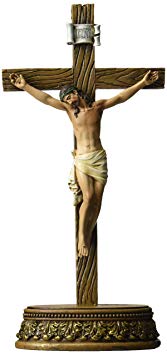 Renaissance Collection Joseph's Studio by Roman Exclusive 2 Piece Set Crucifix with Detailed Base, 8-Inch