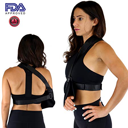 Everyday Medical Adjustable Arm Sling Support for Womens/Mens Shoulder Immobilizer with Adjustable Split Strap Neoprene Arm Sling Good for Treats Injured Arm, Wrist, Elbow, Shoulder, Etc