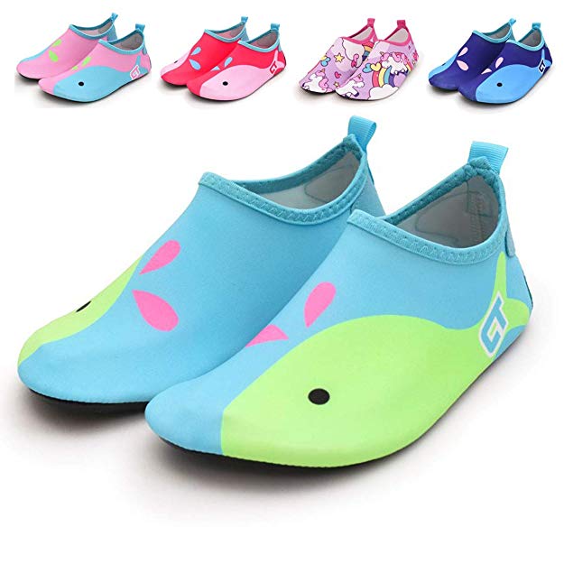 Toddler Kids Swim Water Shoes Quick Dry Non-Slip Barefoot Sports Shoes Aqua Socks for Boys Girls Beach Pool Surfing Yoga