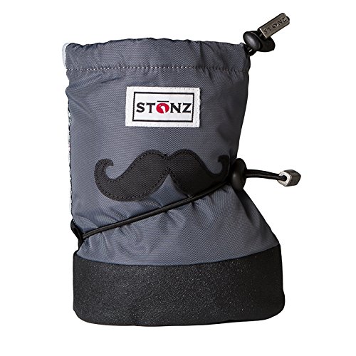 Stonz Three Season Stay-On Baby Booties, Use on Bare Feet Shoes, for Mild Cold Snow Weather (Unisex Infant/Toddler)