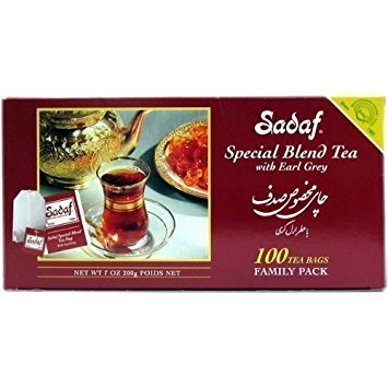 Sadaf Special Blend Tea Earl Grey, 100-Count