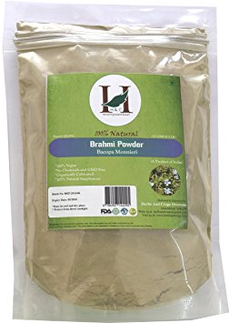 H&C 100% Natural Brahmi Powder / Bacopa Monnieri, 227 G (1/2 LB)