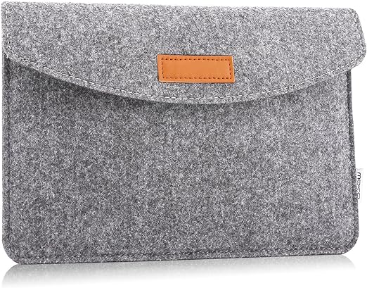 MoKo Sleeve Fits 6-7 Inch Kindle E-Reader, Protective Felt Cover Case Pouch Bag Fit with Kindle Paperwhite (11th Gen.) 2021 6.8", Kindle Paperwhite Signature Edition 2021 6.8", Light Gray