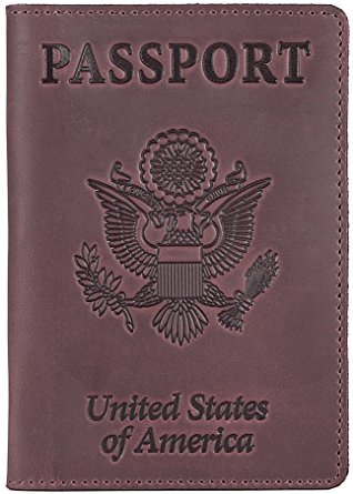 Shvigel Passport Holder - Cover and Travel Wallet Leather - For Men & Women - Protect Your Documents Minimalist Organizer Case