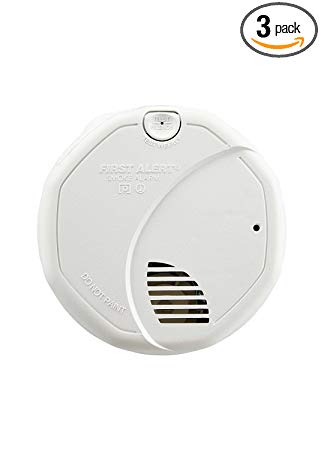 First Alert BRK 3120B-3 Hardwired Photoelectric and Ionization Smoke Alarm with Battery Backup, 3 Pack