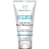 SPF 30 Sunscreen Face Moisturizer 2 oz - The best oil free anti-aging moisturizing Sunscreen - Safe for All Skin Types - Includes Aloe for Extra Hydration