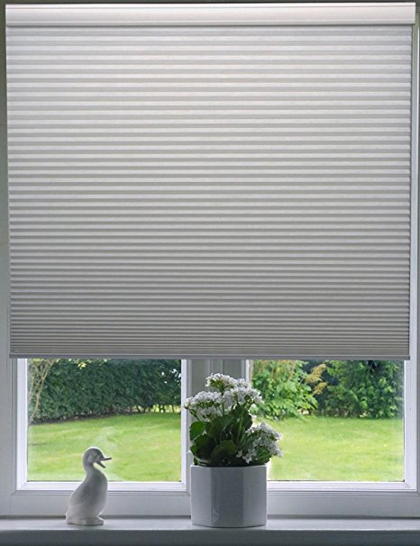 9/16" Single Cell Blackout Cordless Cellular Shade, Color: White, Size: 36"W x 72"H