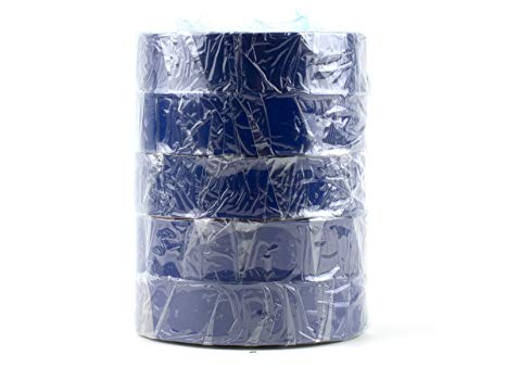 Electrical Tape -Standard PVC - 3/4" wide x 66 feet long (5 Pack, Blue)