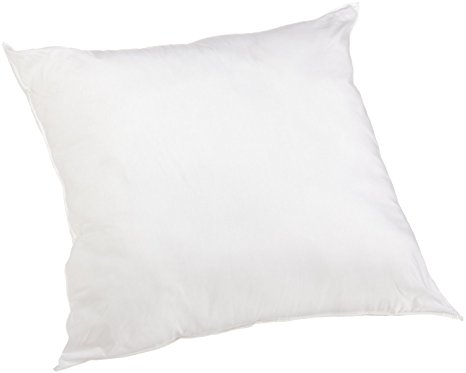 Perfect Fit 180 Thread-Count Cotton Euro Square Pillow, White