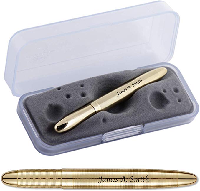 Engraved/Personalized Fisher Bullet Space Ballpoint Pen Collection with Gift Box (Gold) - 400G - Custom Engraving with your Name