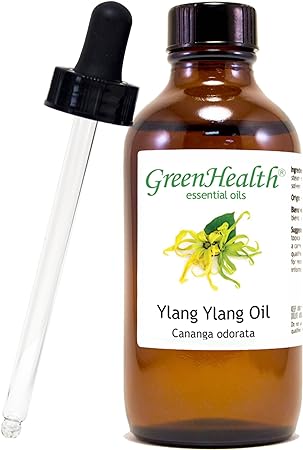 Ylang Ylang Essential Oil - 4 fl oz (118 ml) Amber Glass Bottle w/Glass Dropper – 100% Pure Essential Oil - GreenHealth