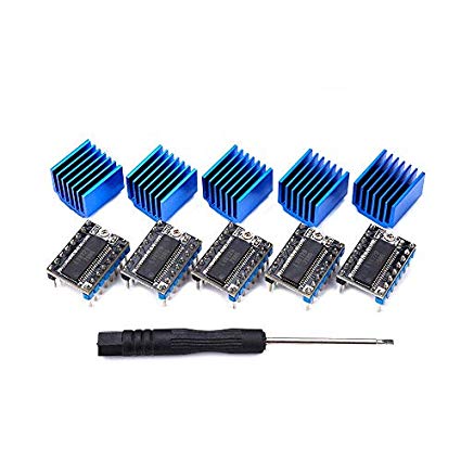 3D Printer Stepper Motor Driver, FYSETC LV8729 Driver Module 4-Layer Substrate Ultra Quiet Driver Support 6V-36V Full Microstep Driver Controll with Heatsink Screwdriver for MKS Reprap, Pack of 5