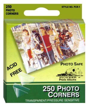 Pioneer Photo Corners Self Adhesive, Clear, 250-Pack