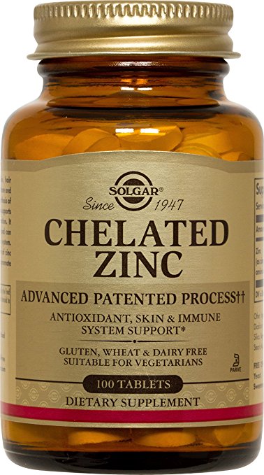 Solgar Chelated Zinc Tablets - Pack of 100