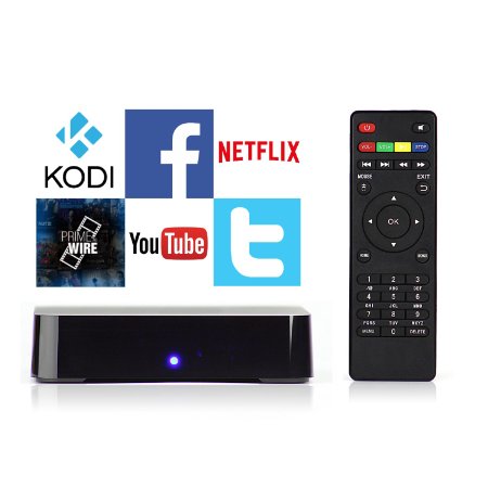 Android TV Box with Kodi PRE-installed - Stream Millions of Movies TV Shows and Music for FREE - Kodi YouTube Netflix Browser and More Apps All Pre-Installed - NO Setup Required - Just Plug and Play