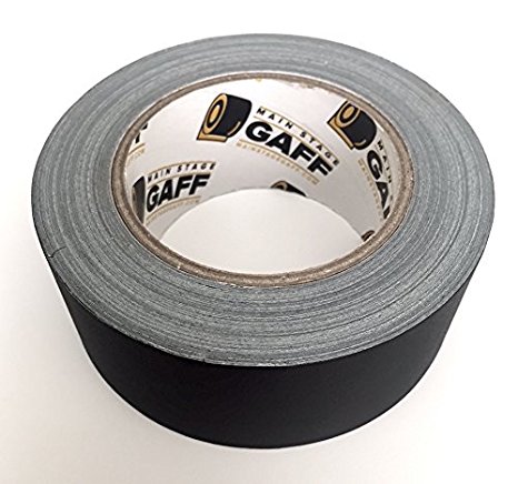 Gaffers Tape - 2 inch by 30 Yard Roll - Black - Main Stage Gaff Tape - Easy to Tear, Matte Non-Reflective Finish