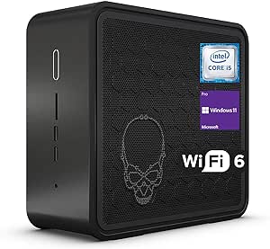 Intel NUC Business Mini PC Desktop, Core i5-9300H, 8GB RAM, 256GB PCIe SSD, Thunderbolts, HDMI, RJ-45, SD Card Reader, Wi-Fi 6, Windows 11 Pro, Black, NUC9QN