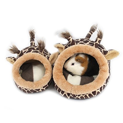 Cute Elk Small Animal Pet Rabbit Guinea Pig Hamster House Winter Warm Squirrel Hedgehog Chinchilla House Cage Nest Hamster Accessory
