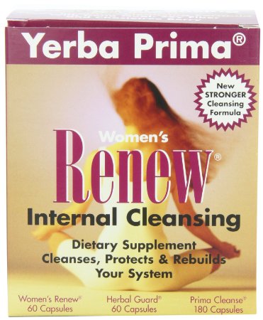 Yerba Prima Women's Renew Internal Cleansing, 60 capsules each of Renew, herbal Guard and 180 Capsules of Prima Cleanse