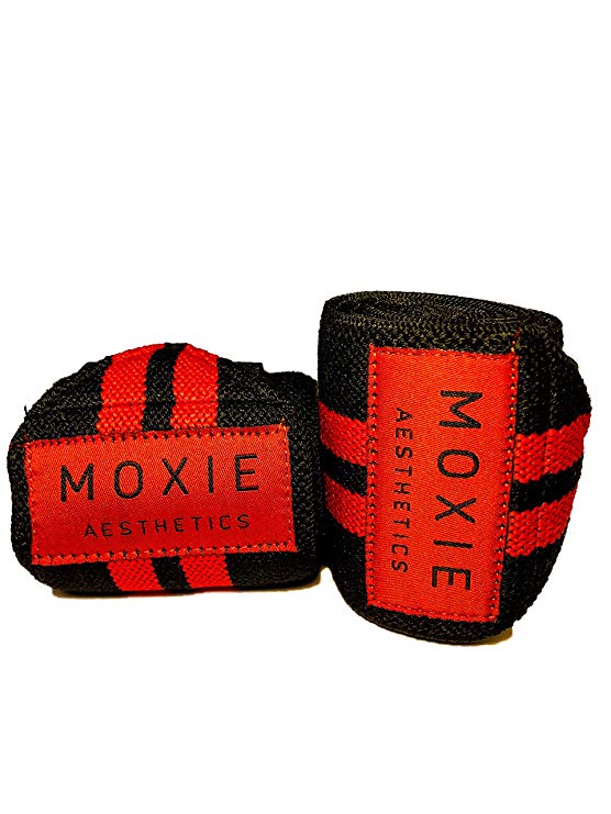 Moxie Aesthetics Wrist Wraps for Weightlifting, Powerlifting, Cross Training, Bodybuilding and Any Form of Exercise/Professional Grade for Quality Gym Workout!