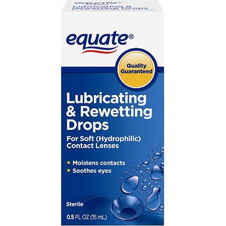 Equate Lubricating and Rewetting Drops for Soft, Hydrophilic Lenses .5 Fl Oz