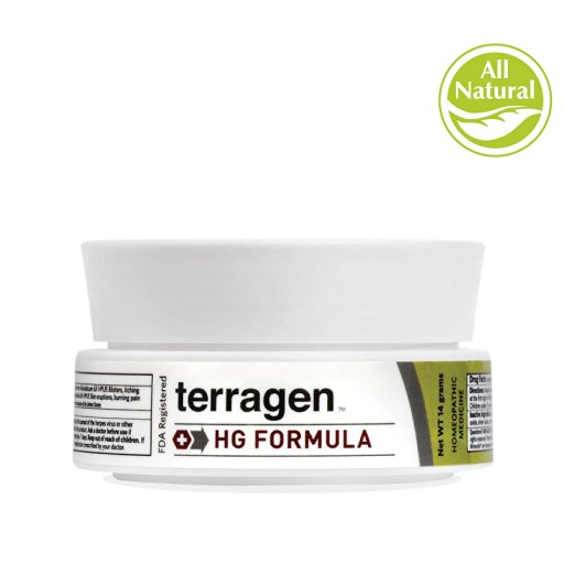 Terragen HG Treatment - Pain-Free, Gentle, 100% Guaranteed, Patented, All-Natural, Herpes Outbreak Remedy for treating discomfort, pain, itch, sores, blisters - 14g