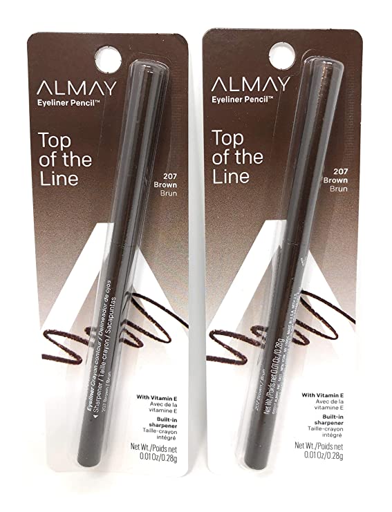 Almay Eyeliner Pencil - Top of the Line - 207 Brown - Pack of 2