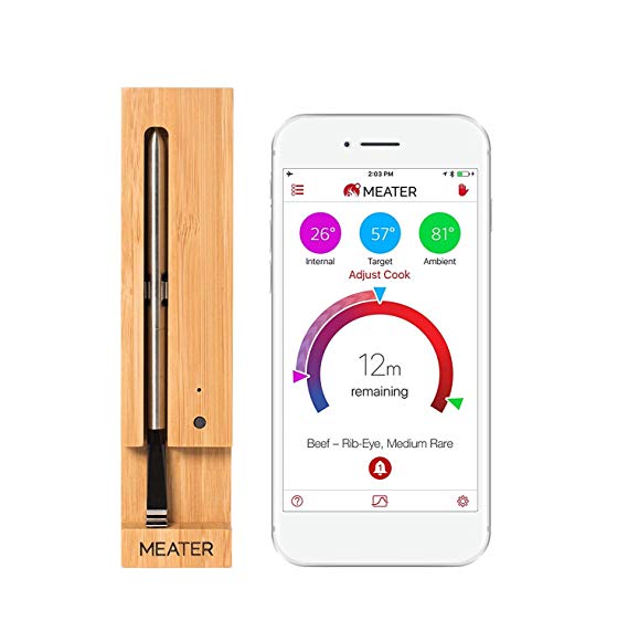 Meater Smart Wireless Meat Food Thermometer App Compatible with iPhone, iPad, Android, Kindle Fire and Alexa Skill