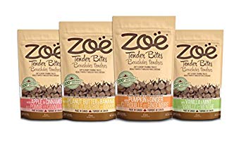 Zoe Assorted Tender Bites, All Natural Dog Treats, Assortment Pack with 4 Flavors