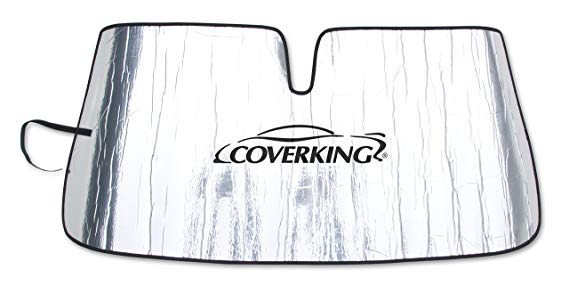 Coverking Custom Windshield Sunshade for Select Ford Mustang Models - Reflective Mylar Foam (Silver)