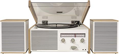 Crosley Switch II Belt-Drive Turntable with Bluetooth, Am/FM Radio, Aux-in, and Speakers