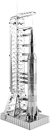 Fascinations Metal Earth Apollo Saturn V with Gantry 3D Metal Model Kit