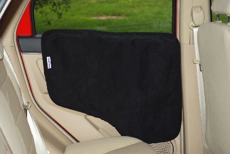 NACampZAC Waterproof Pet Car Door Cover Two Options To Install-Insert The Tabs Or Stick The Velcros Fit All Vehicles