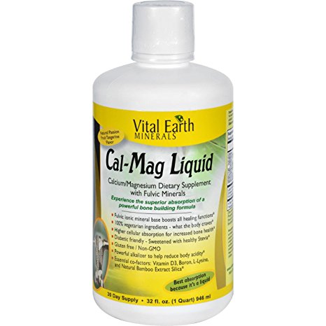 Vital Earth Minerals Cal-Mag Liquid, 32 Fluid Ounce