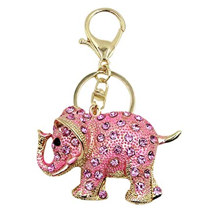 Aibearty Key Ring Exquisite Rhinestone Keychain Bag Charm Pendent