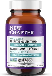 New Chapter Prenatal Vitamins Prenatal Multivitamin with Methylfolate   Choline for Healthy Mom Baby, One Daily, 90 Count