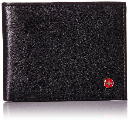 Alpine Swiss Mens RFID Blocking Genuine Leather Slim Bifold Wallet